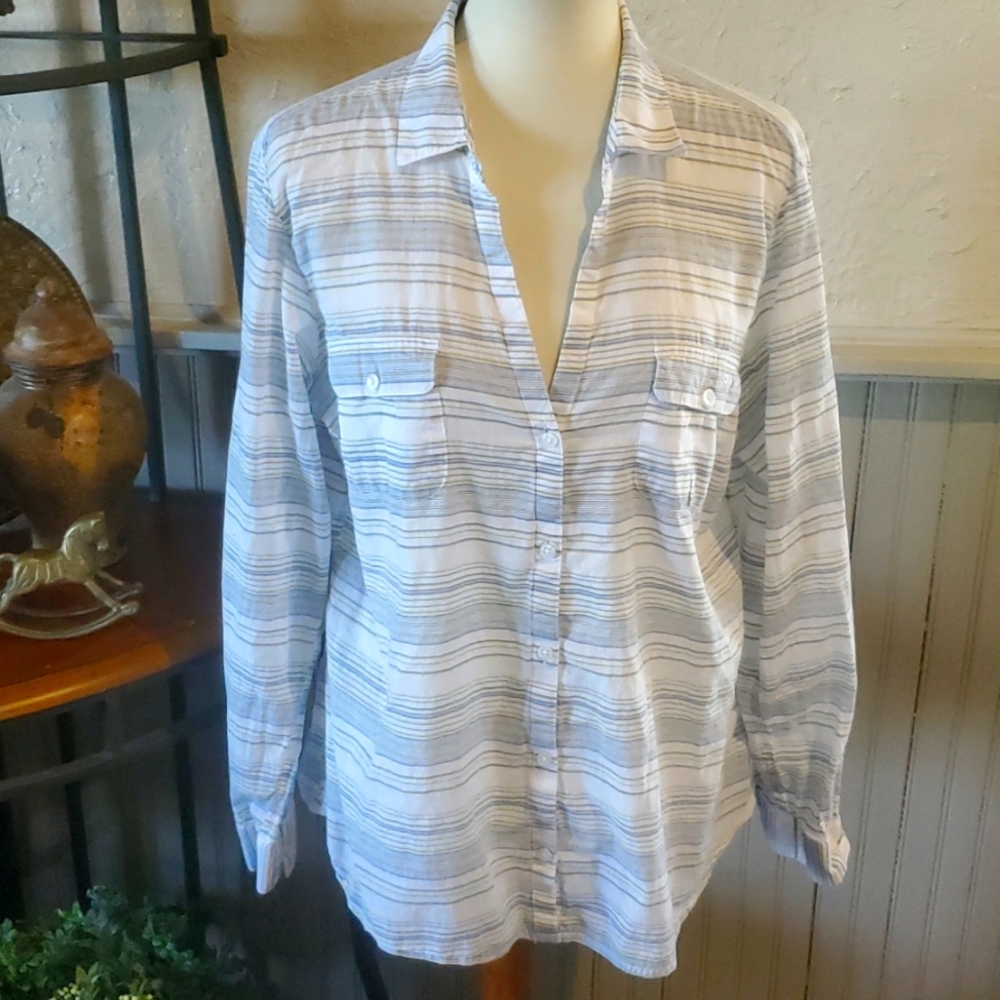 Columbia Women Lightweight Cotton Button Down Active size xl